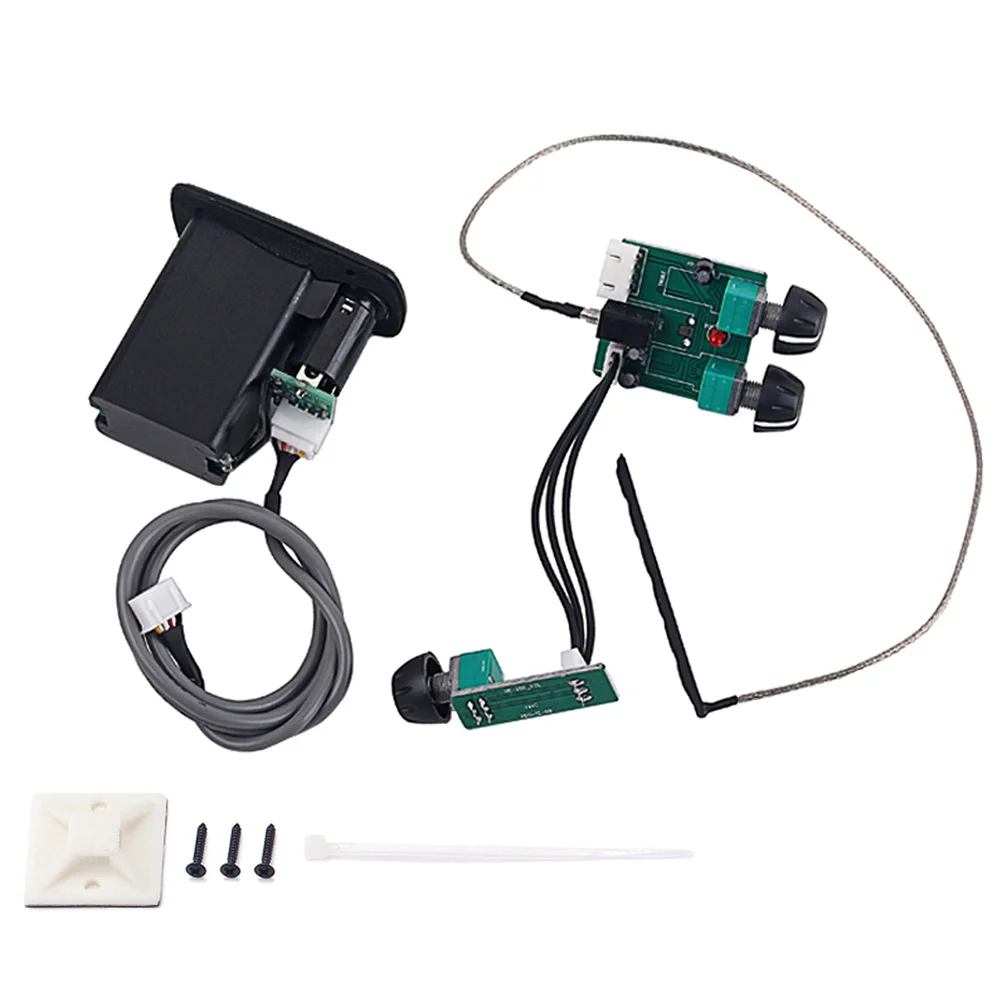 

3-Band Eq Active Piezo Pickup Preamp System Acoustic Guitar Bass -202 Black Amplifier Sturdy Reliable Piezo Pickup