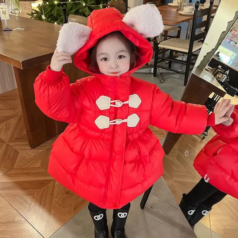 

Baby Lamb Wool Blend Parkas Autumn Winter Coats Jackets for Girls Cute Warm Jacket Children Snowsuit Fashion Outerwear &