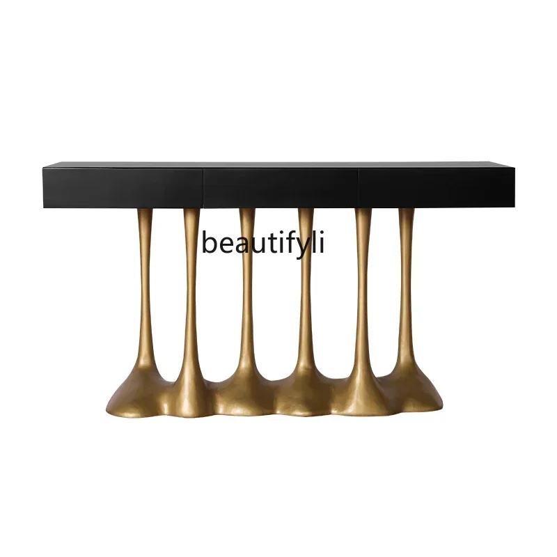 

SS ss7486 Italian light luxury entrance table, high-end aisle rack against the wall strip table