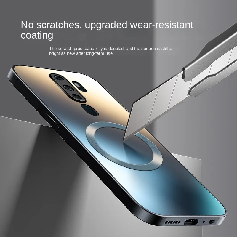 For OPPO A9 A5 2020 Case Hard Matte Magnetic Wireless Charging Protective Back Cover Case For OPPO A72 A92S A93 A93S A96 A97 a9