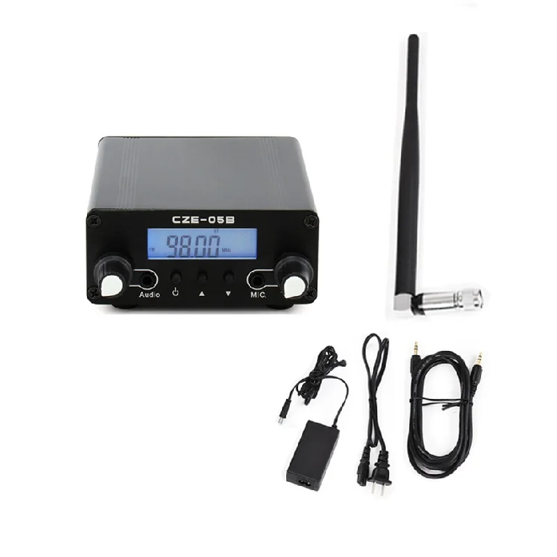 

PLL Stereo FM Transmitter Radio Broadcast Station CZE-05B 100mW/500mW Frequency 76-108Mhz Home Campus Amplifier Dual Mode