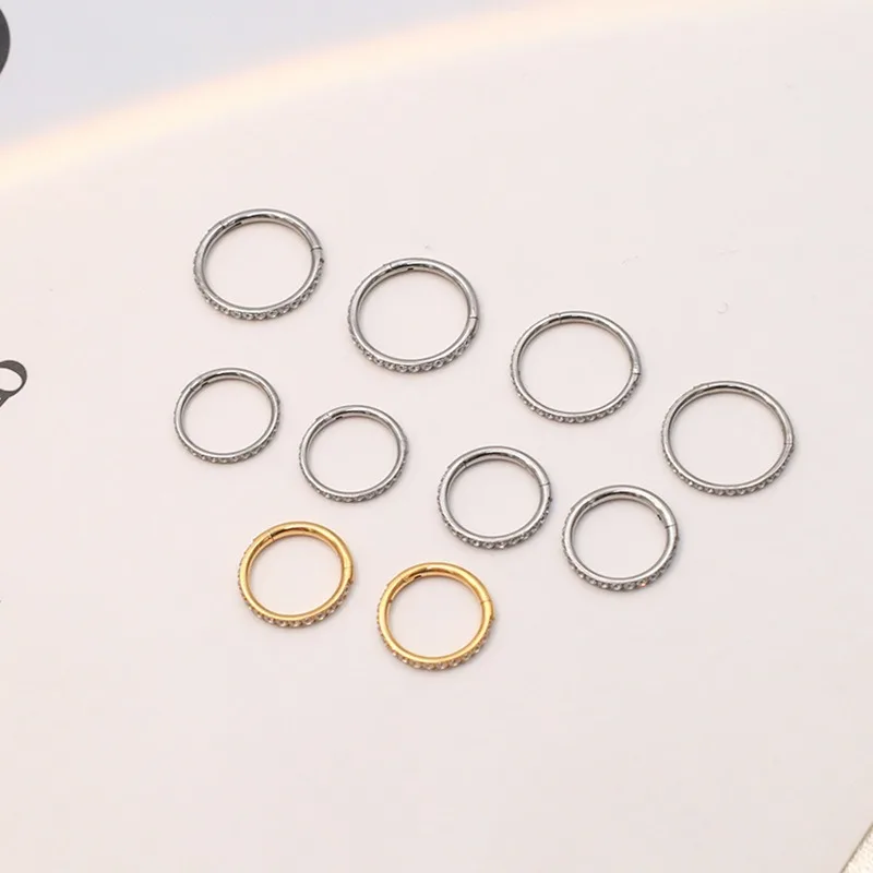 

Кольцо для носа с цирконом, простое и элегантное, разные размеры, персонализированное украшение для мужчин и девушек
