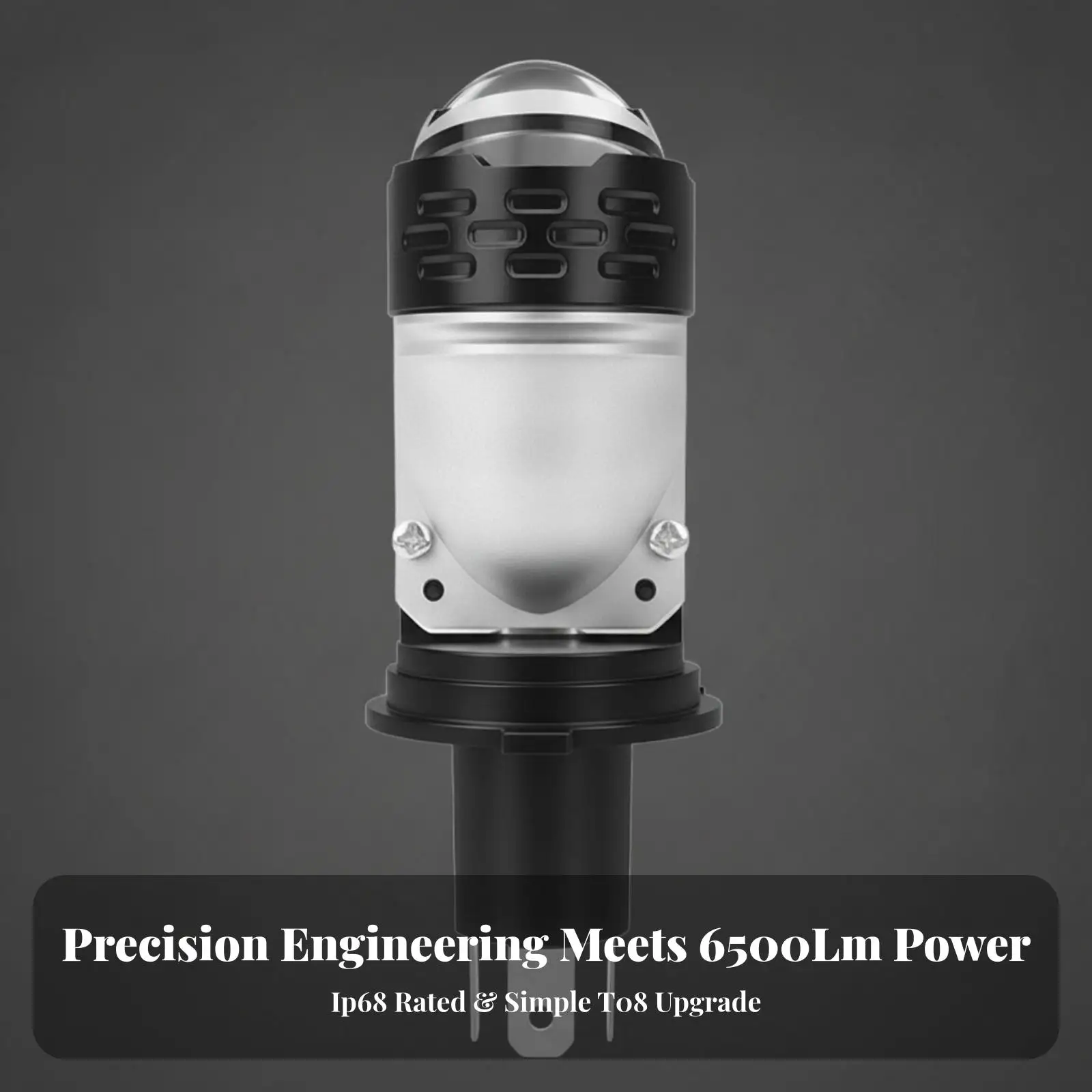 H4 LED Motorcycle Headlight Lamp 55W White High Low Beam 6500LM for Weather Protection