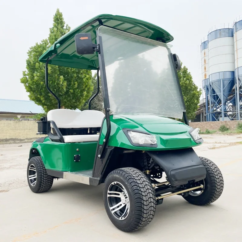 New Energy Eco Friendly Professional Reliable Electric Golf Cart 30mph 12 Inch Tires Golf Bag Straps And Basket Ice Bucket