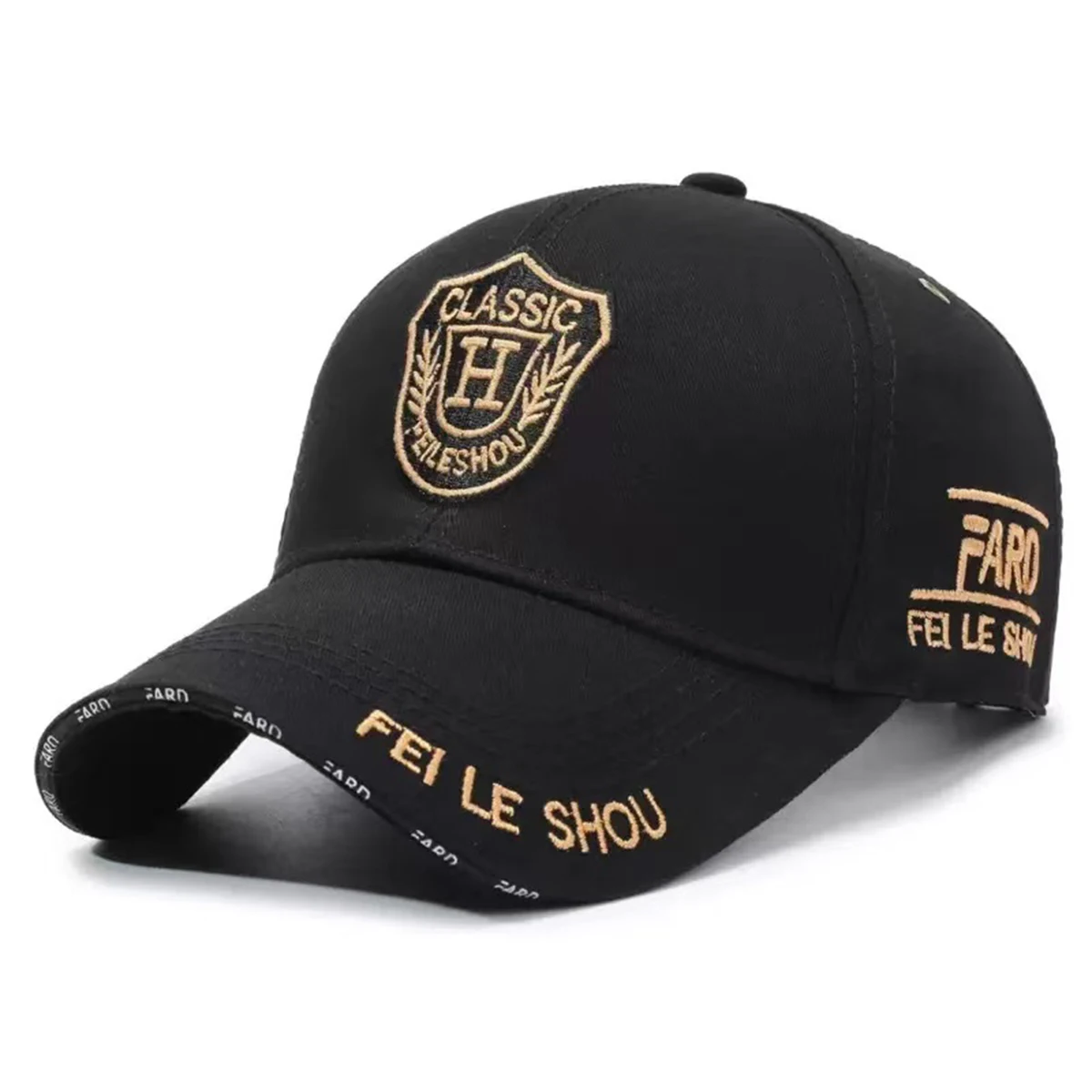 Unisex CLASSIC H FEILESHOU Letter Embroidery Baseball Caps Spring Autumn Outdoor Adjustable Casual Hats Sunscreen Hat Sports Cap