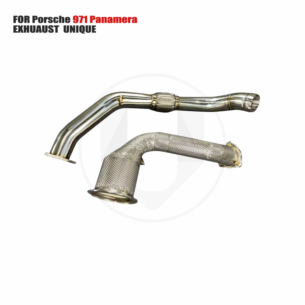 

UNIQUE Exhaust System High Flow Performance Downpipe for Porsche 971 Panamera 3.0T 2019 Car Accessories With Cat Pipe