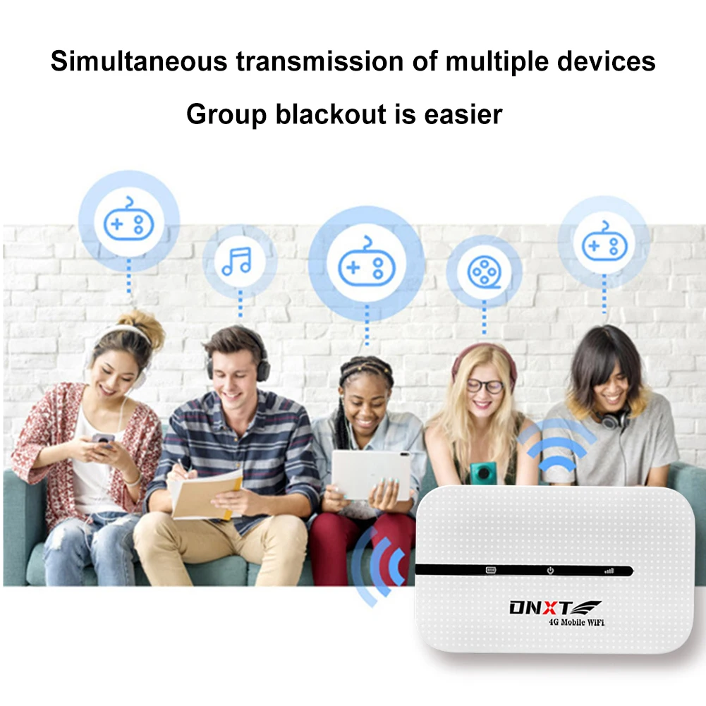 4G Lte Router Wireless Lte WiFi Modem with SIM Card Router Pocket Hotspot High Speed Internet Adapter Built-in Battery Router