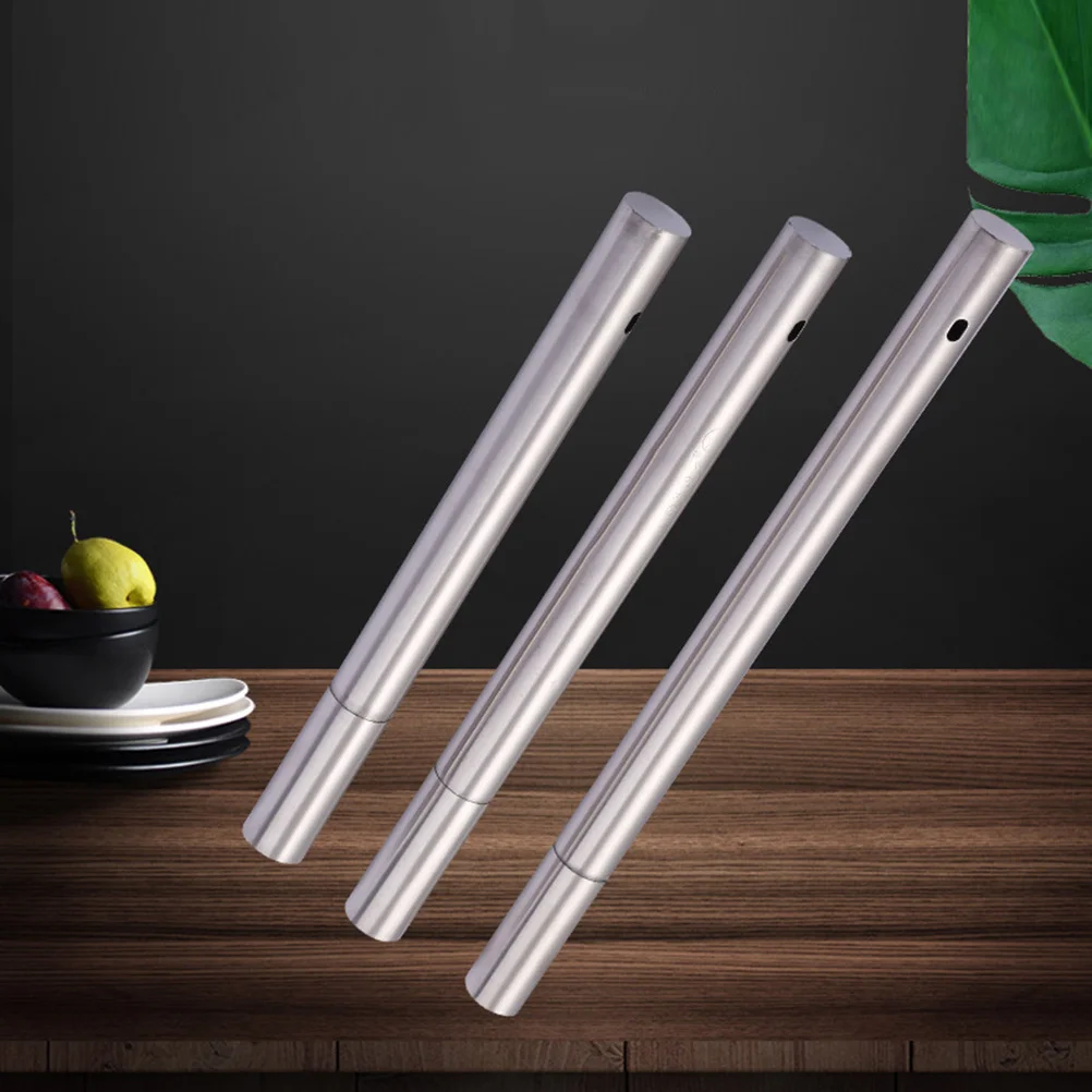 

2Pcs Metal Bbq Sticks Bucket Stainless Steel Organizer Durable Grill Skewers Storage for Home Restaurant Camping