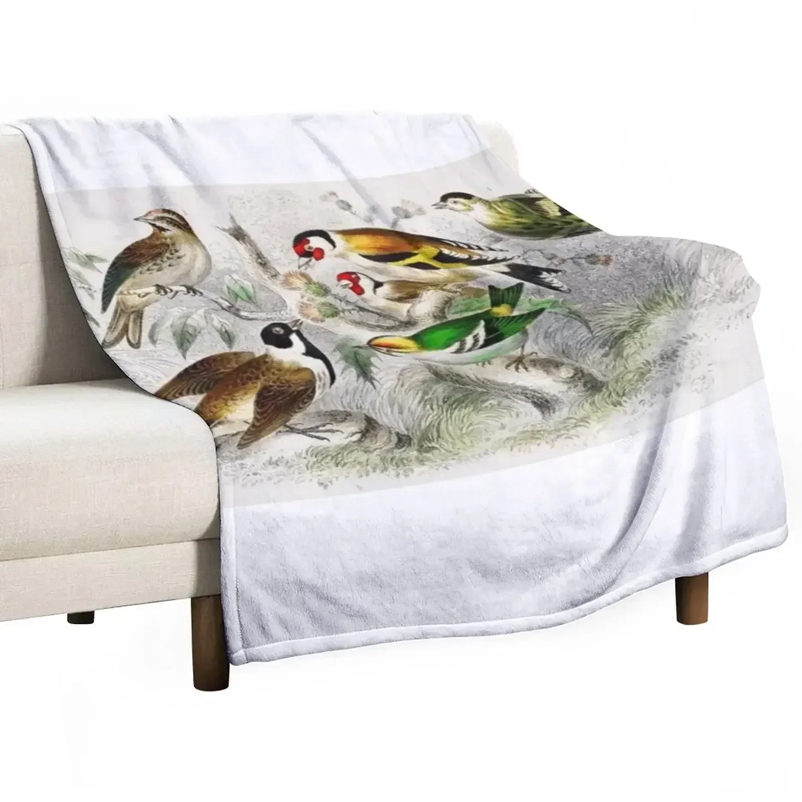 Goldfinch Bird Throw Blanket Warm Camping Custom Blankets