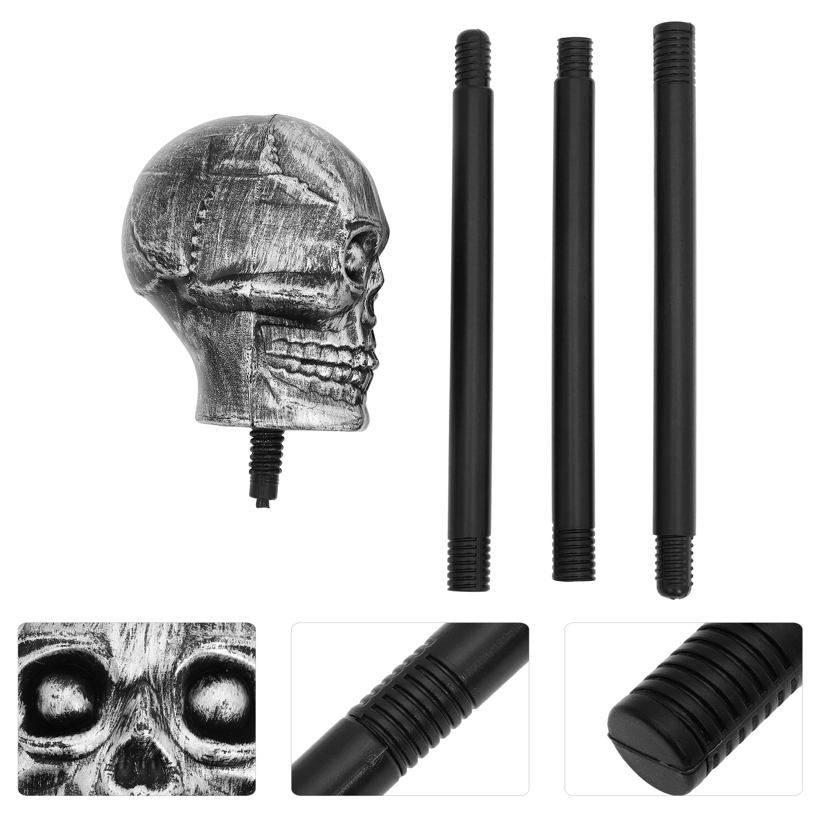 Halloween Cane Fancy Walking Wand Skull Decor Canes for Men Decorative Stick Prop Cosplay Decoration Photo Supplies Man