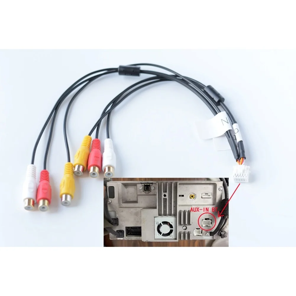 Dual Input Output Aux Audio Cable Easy Installation Plug-and-Play Setup Stable Signal Transfer Signal Transmission