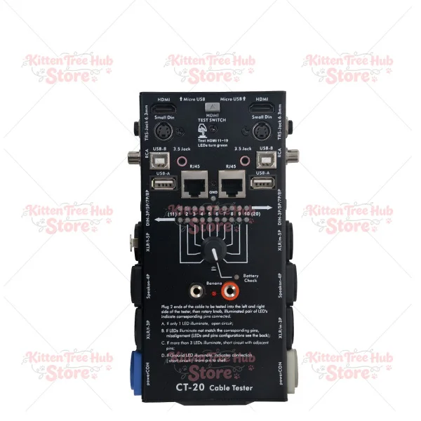 CT-20 Network Audio Rj45 and USB Line Cable Tester With Black Color
