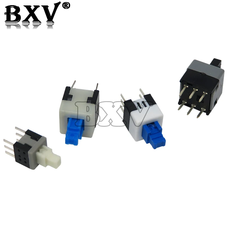 10PCS 5.8*5.8 7*7 8*8 8.5*8.5mm Self Locking Push Tactile Power Micro Switch Kit 6 Pin Button Switches New