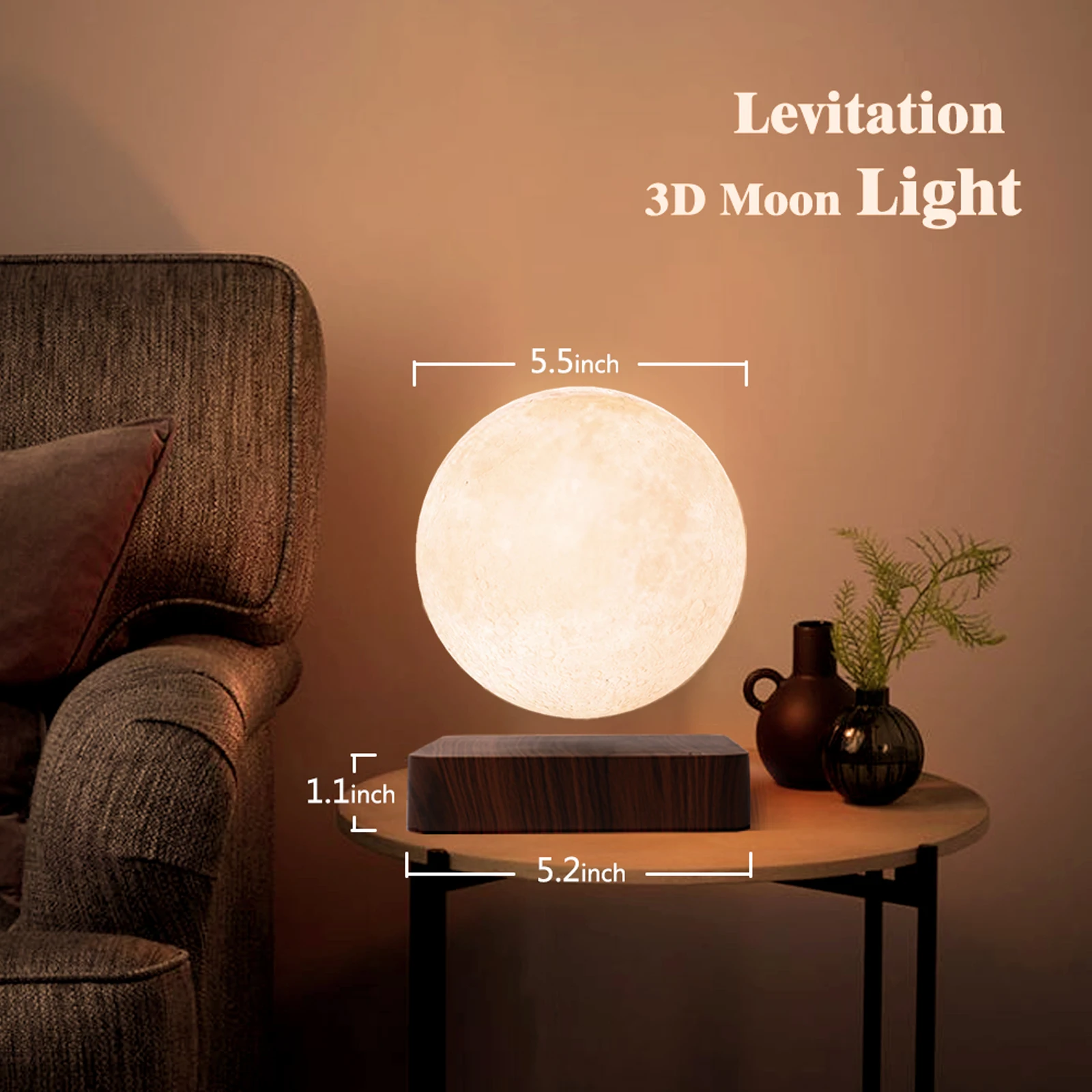 Hot Selling Levitating Moon Lamp Floating Luna Moon Light Christmas Birthday Gift Moon Lamp Lighting