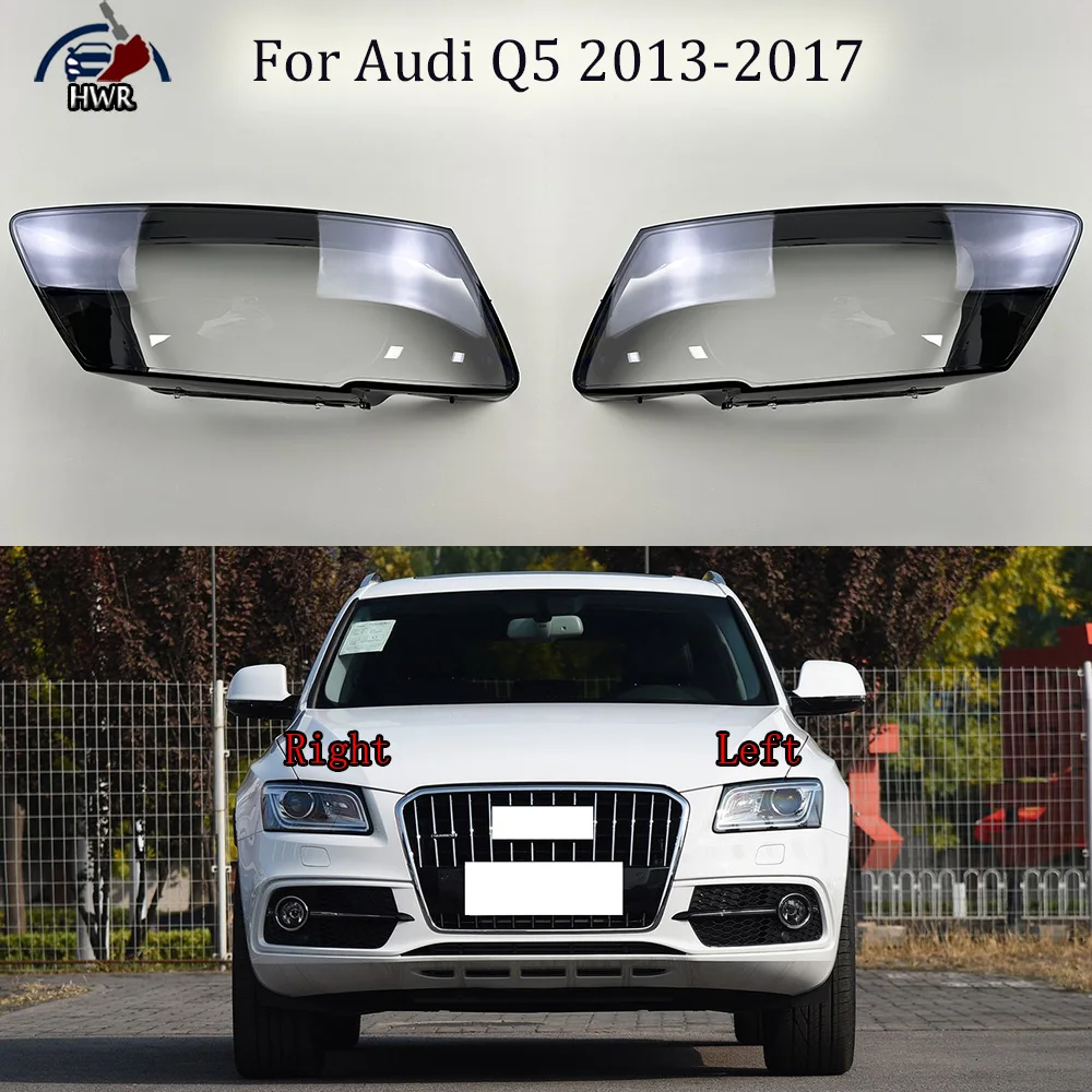 

Front Headlight Cover Transparent Lamp Shade Headlamp Shell Lens Plexiglass Replace Original Lampshade For Audi Q5 2013-2017