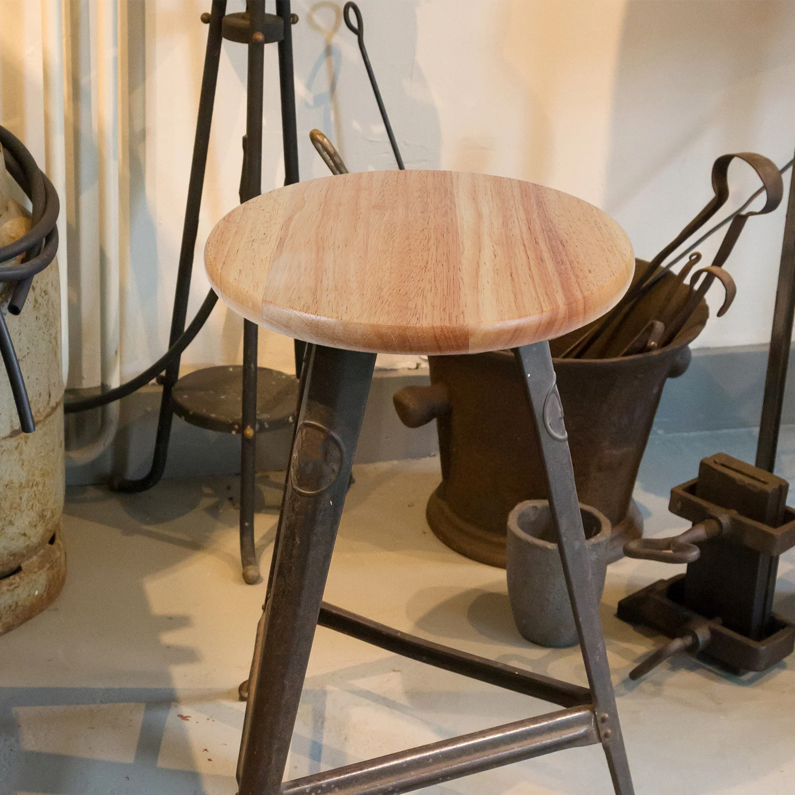 

Natural Wood Round Stool Top Durable Replacement Seat Surface for Restaurant Bar Home Use Stool Seat Surface Replacement