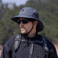 Xinbaoguan 100% Polyester 9228 Summer MEN'S Breathable Sun Shading Large Brimmed Basin Hat Sun Protection Fisherman Hat