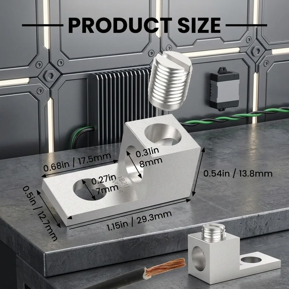 Quick Connect Aluminum Terminal Block With Pressure-Free Screw Design For Electrical Wiring And Solar Panel Installation