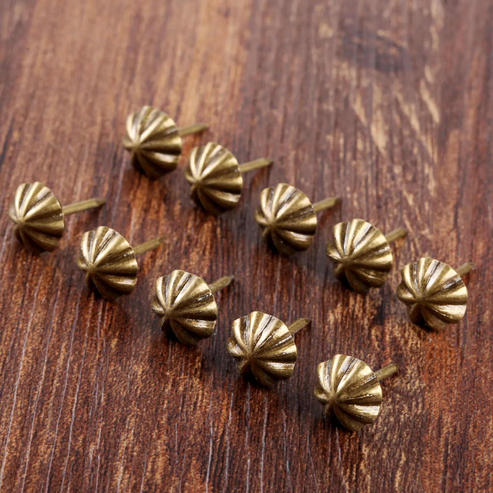 100pcs 11*17mm Antique Bronze Upholstery Nails Jewelry Chest Box Gift Wine Wooden Case Sofa Decorative Tack Stud Pushpin