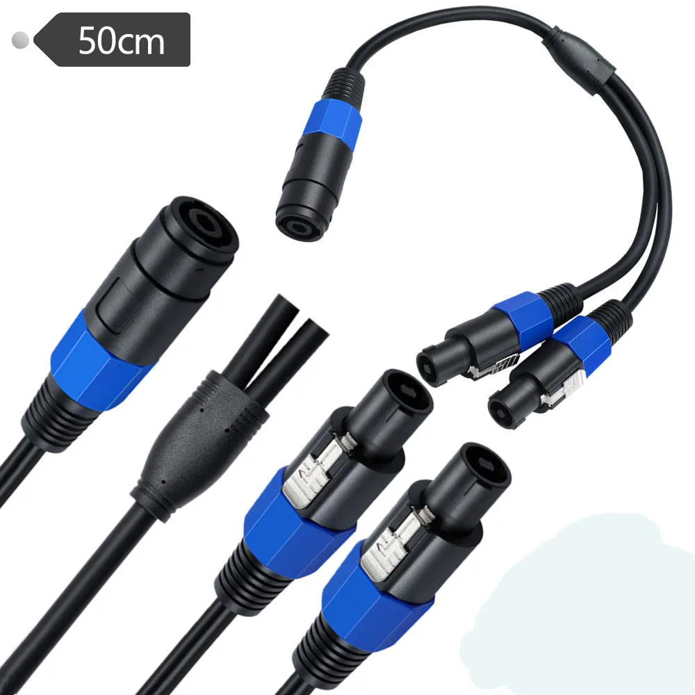 

Speakon One Female To Two Male 8mm Speaker Cable Audio Cable 0.6 Square Pure Copper Speaker Connection Cable