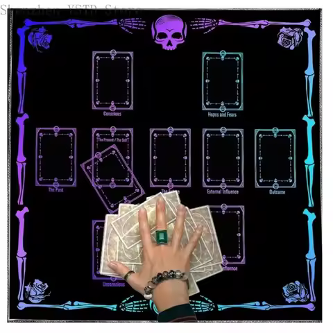 Reading Card Astrologys Tablecloth Altars Cloth Square Divinations Cards Table Cloth Witchcrafts Deck Cloth Enduring