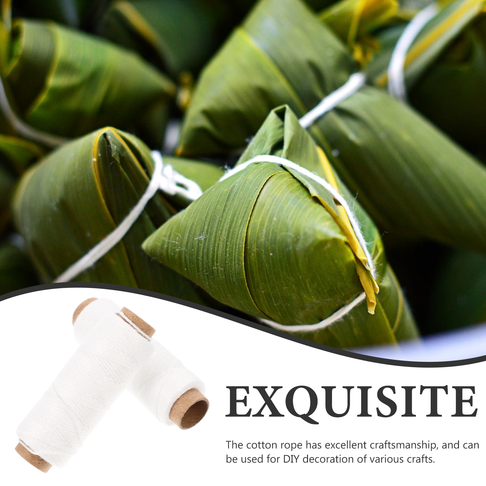 

8 Rolls Cotton Rope for DIY Craft Binding Gift Wrapping Kitchen Trussing Cooking String Meat Tying Poultry Sausage Making Twine