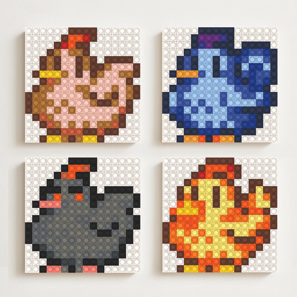 

Stardew Valley Game DIY MOC Building Brick Pixel Art Mosaic Painting Home Wall Decor