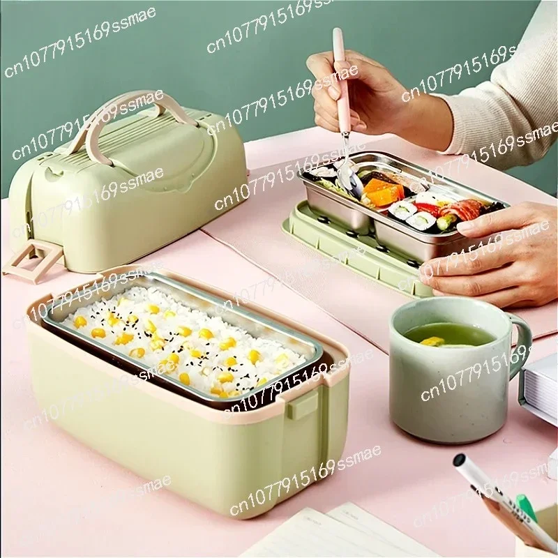 

High-End Luxury Rechargeable Heating Multifunctional Double-Layer Rechargeable Insulated Lunch Box Hot Food Artifact