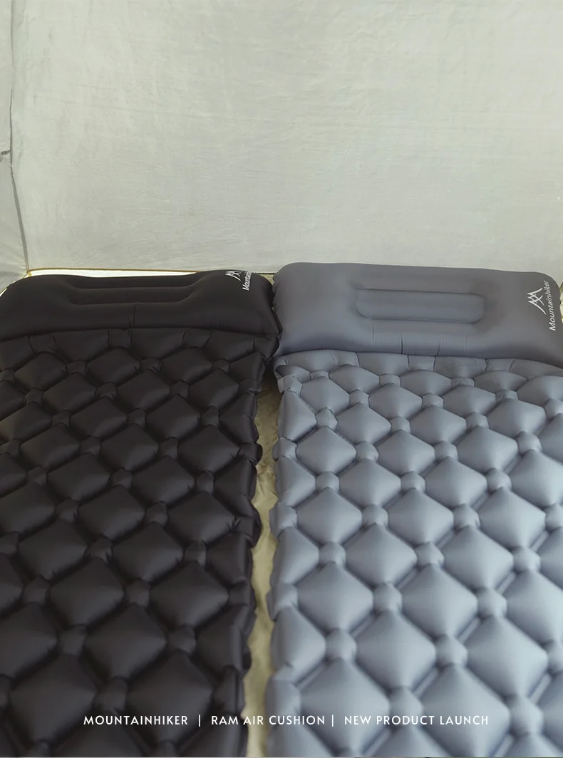 MOUNTAINHIKER Outdoor Camping Inflatable Mattress Sleeping Pad With Pillows Ultralight Air Mats for Backpacking Hiking Fishing