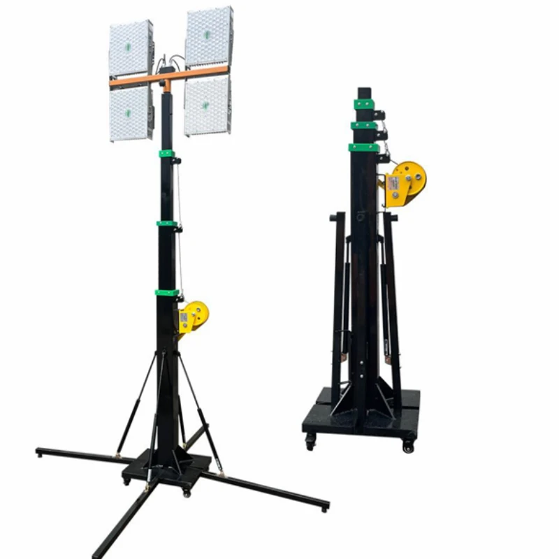 

30' 12m Telescoping Mast With Retractable Supporting Base Push Up Pole Telescopic Masts for Mounting Lamps Cameras