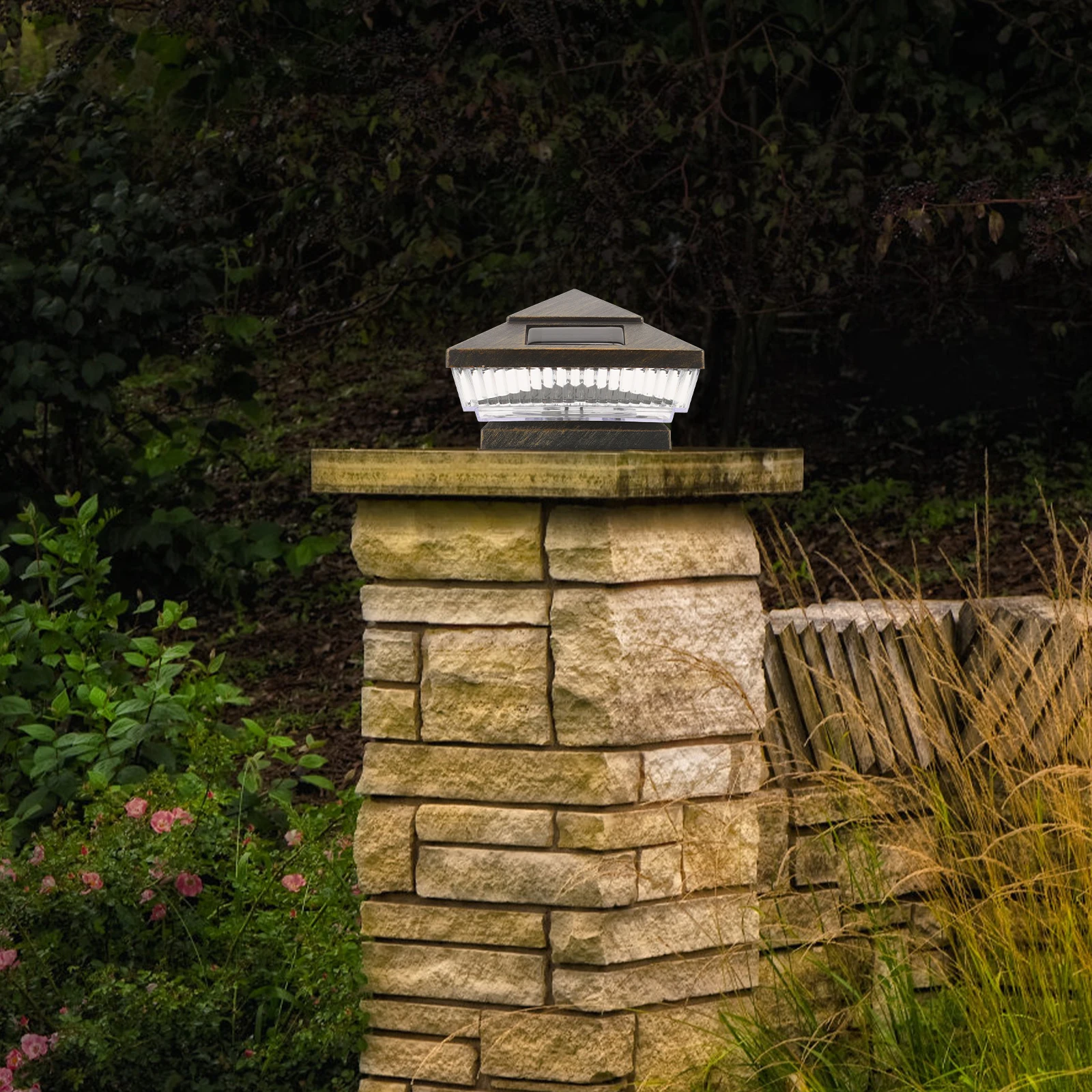 

Solar Post Lamp Light Outdoor Fence Garden Lights Abs Cap LPL075 Solar Powered Automatic Day Charge Night Glow Waterproof Easy