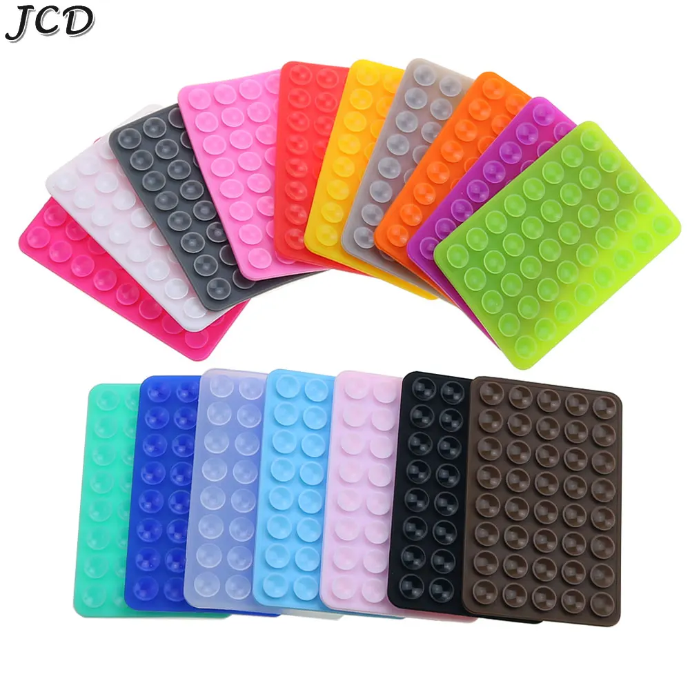 JCD 2PCS Doppelseitige Silikon Saug Pad Für Handy Halterung Saugnapf Unterstützt Klebstoff Gummi Sucker Pad Für feste Pad