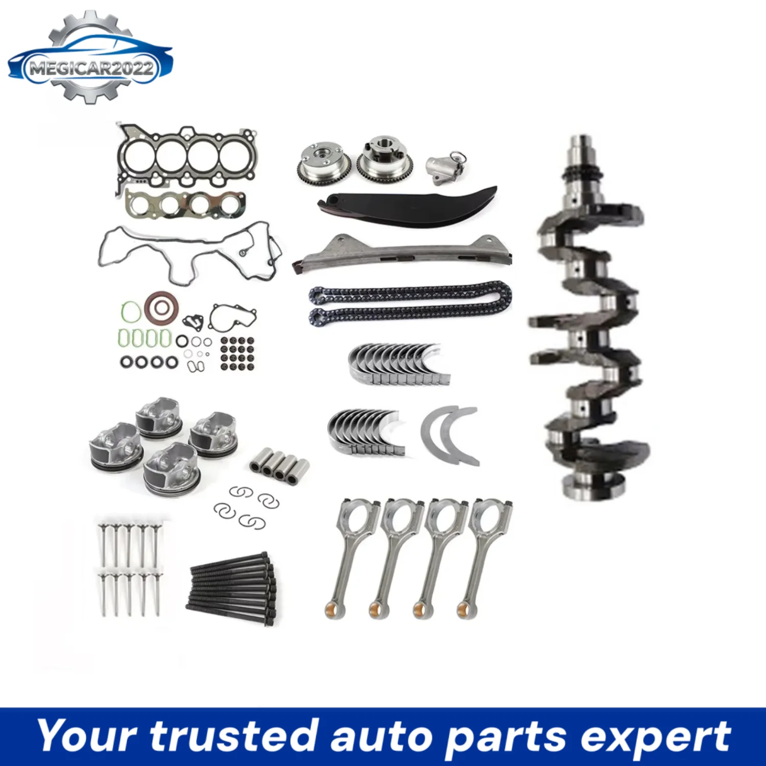G4NA 2.0L 23110-2E501 23510-2E001 20910-2EA00 21020-2E000 Engine Rebuild Kit - Crankshaft Con Rods Timing Kit For Hyundai Kia