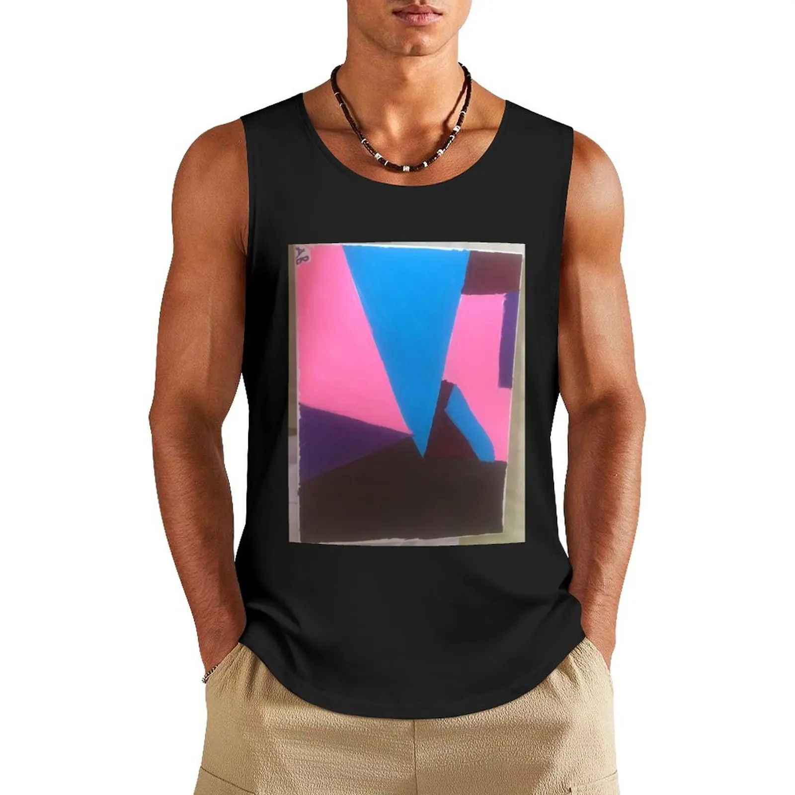 Messy and sensory artwork Tank Top men clothings bodybuilding t shirt anime clothes