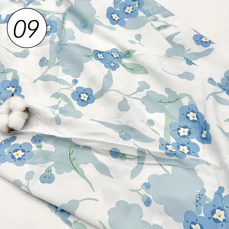 100cmx145cm Artificial Cotton Fabric Printed Cloth Sewing Dress Sleepwear Quilting Fabrics for Patchwork Needlework DIY Material