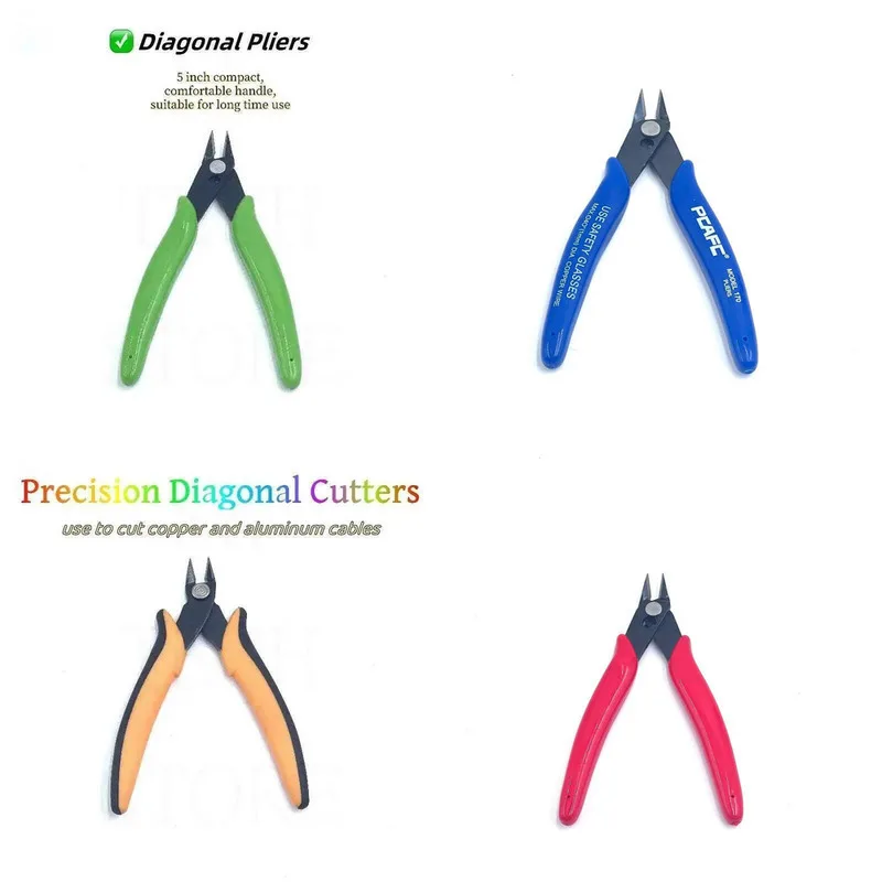 5 بوصة سلك كابل القاطع متعددة الوظائف الكهربائية كماشة القطع الصغيرة الجانب القصاصات فلوش كماشة قطري كماشة القطع أداة