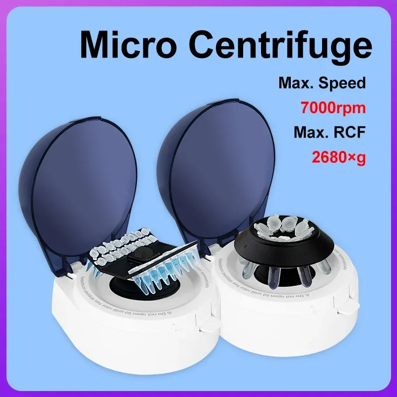 Laboratory Mini Pcr Centrifuge 7000rpm Fixed Speed Medical Blood Plasma Centrifuge Mini-4K Compatible with 2mL Tube e