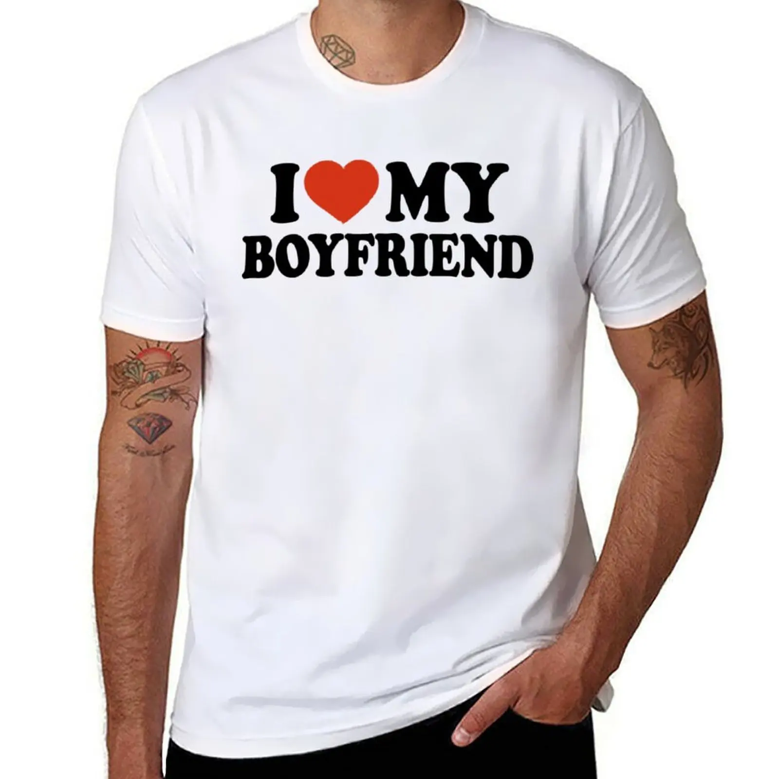 

I Love My Boyfriend T-Shirt man graphic t shirt t shirt personalised T-Shirt