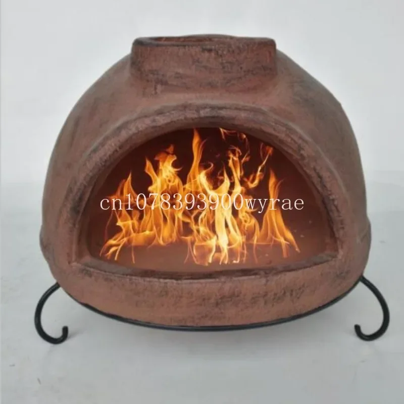 Fiber Clay Outdoor Pizza Oven Fire Pit