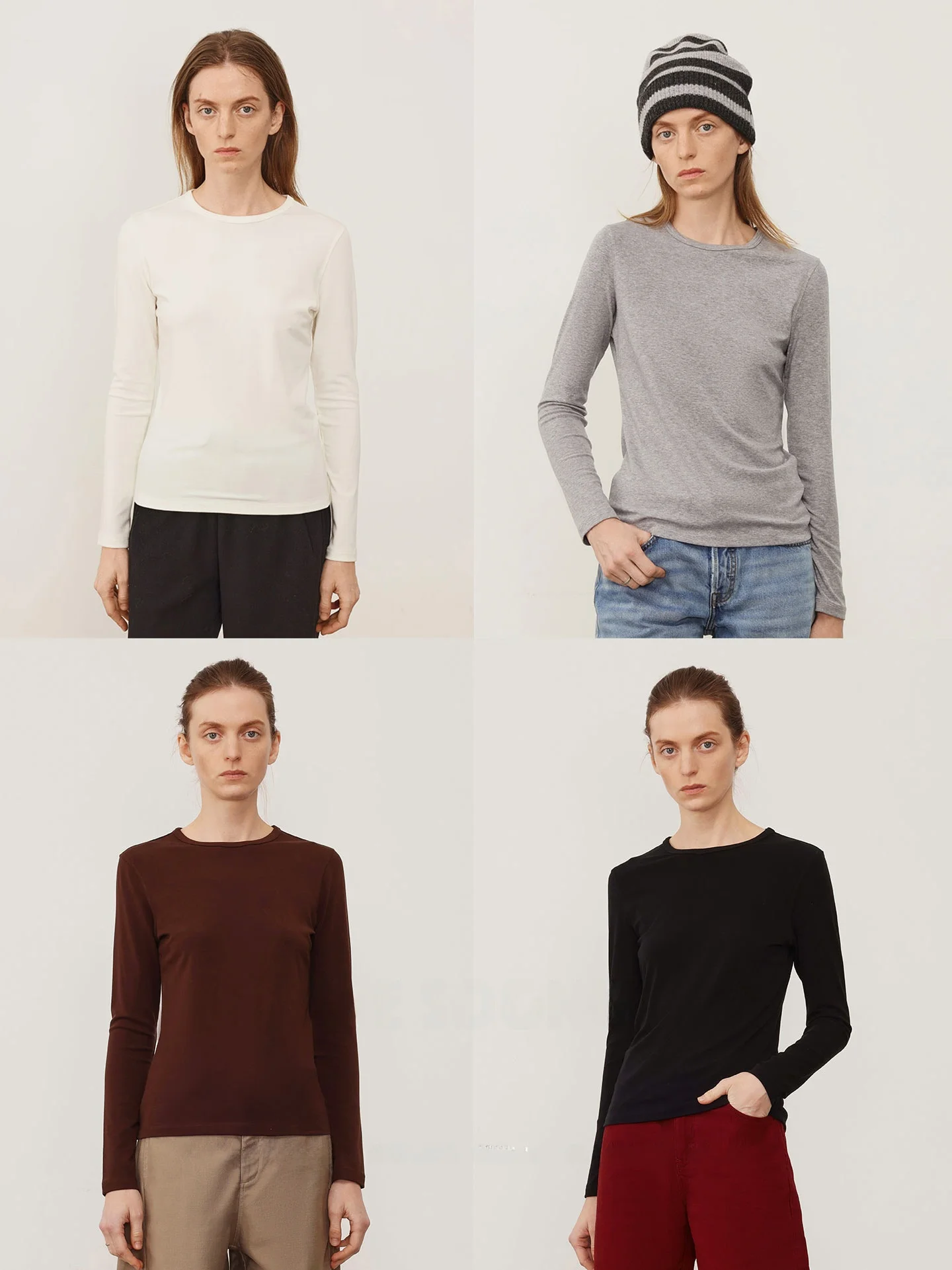 

Новая базовая комфортная женская футболка TheSoong с длинным рукавом и круглым вырезом из смесовой шерсти и лиоцелла, зимняя, теплая.