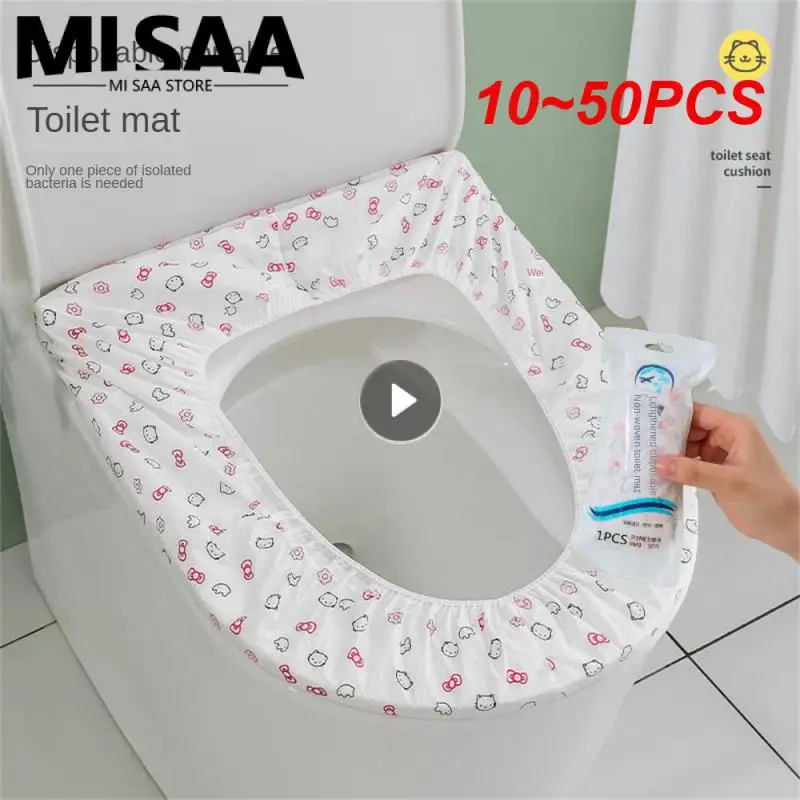 10~50PCS Enjoy Dryness Toilet Cushion Non-woven Fabric Equipped With Elasticity Solve Portability Issues