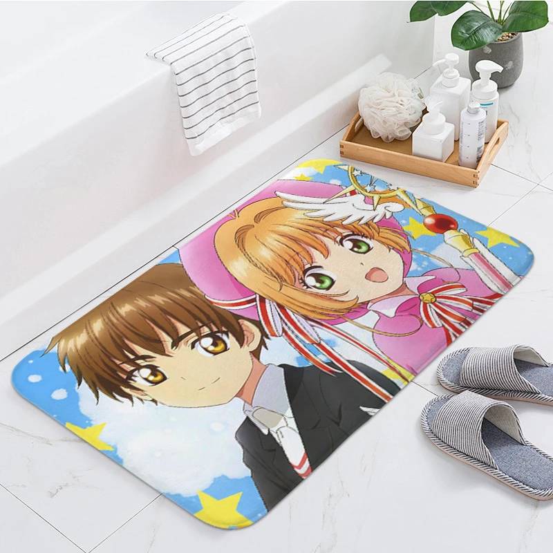 Bath Mat D-Sakura Card Captor Entrance Door Doormat Bedroom Rug Interior Home Decor Items Balcony Hallway Room Floor Carpet