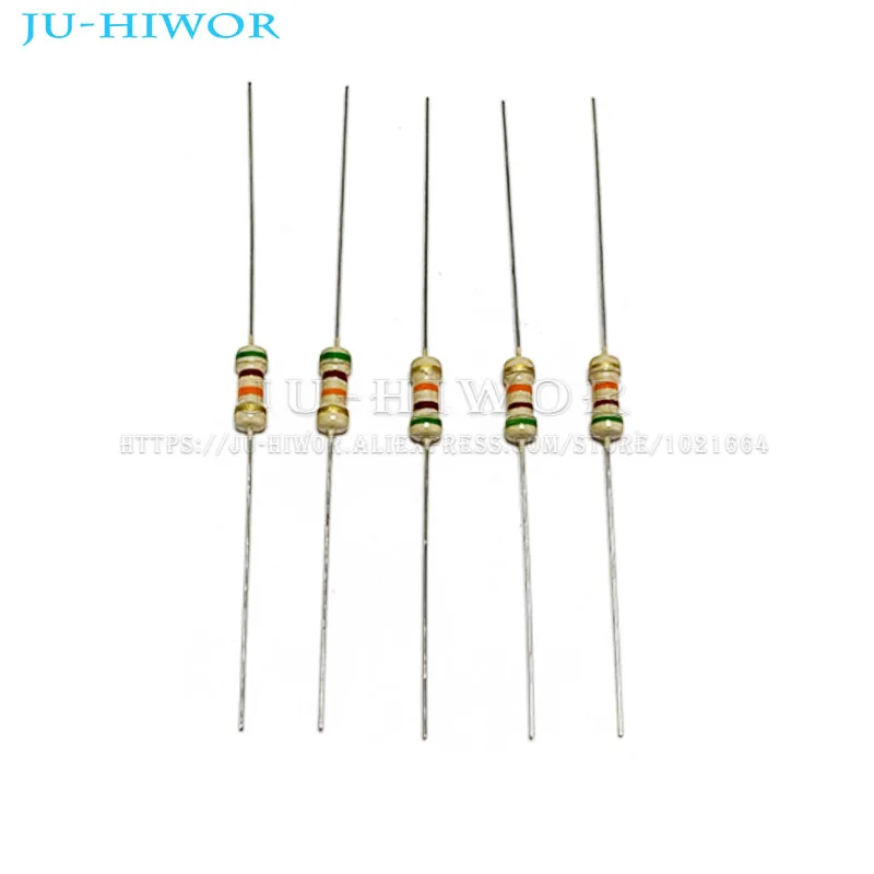 1000pcs 1/4W 0.25W 5% Carbon Film Resistor 0R ~ 10M 100R 220R 1K 2.2K 3.3K 4.7K 10K 22K 33K 47K 100K 0.47 51 100 330 680 Ohm