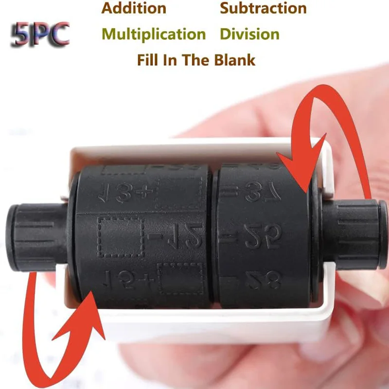 Roller Digital Teaching Stamp Addition Subtraction Multiplication Division Seal Roller Stamp Within 100 Teaching Math Practice