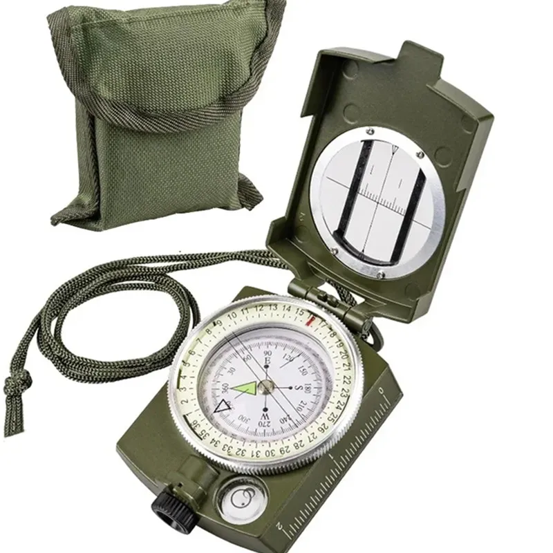 Профессиональный компас для прицеливания, исследование геологии, открытый водонепроницаемый металлический компас, тактический компас для выживания, высокая точность
