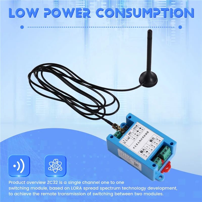 

B04C-Switching Modules Wall-Mounted Remote Switching 433M Data Transmission Radio Agriculture Urban Power Generation