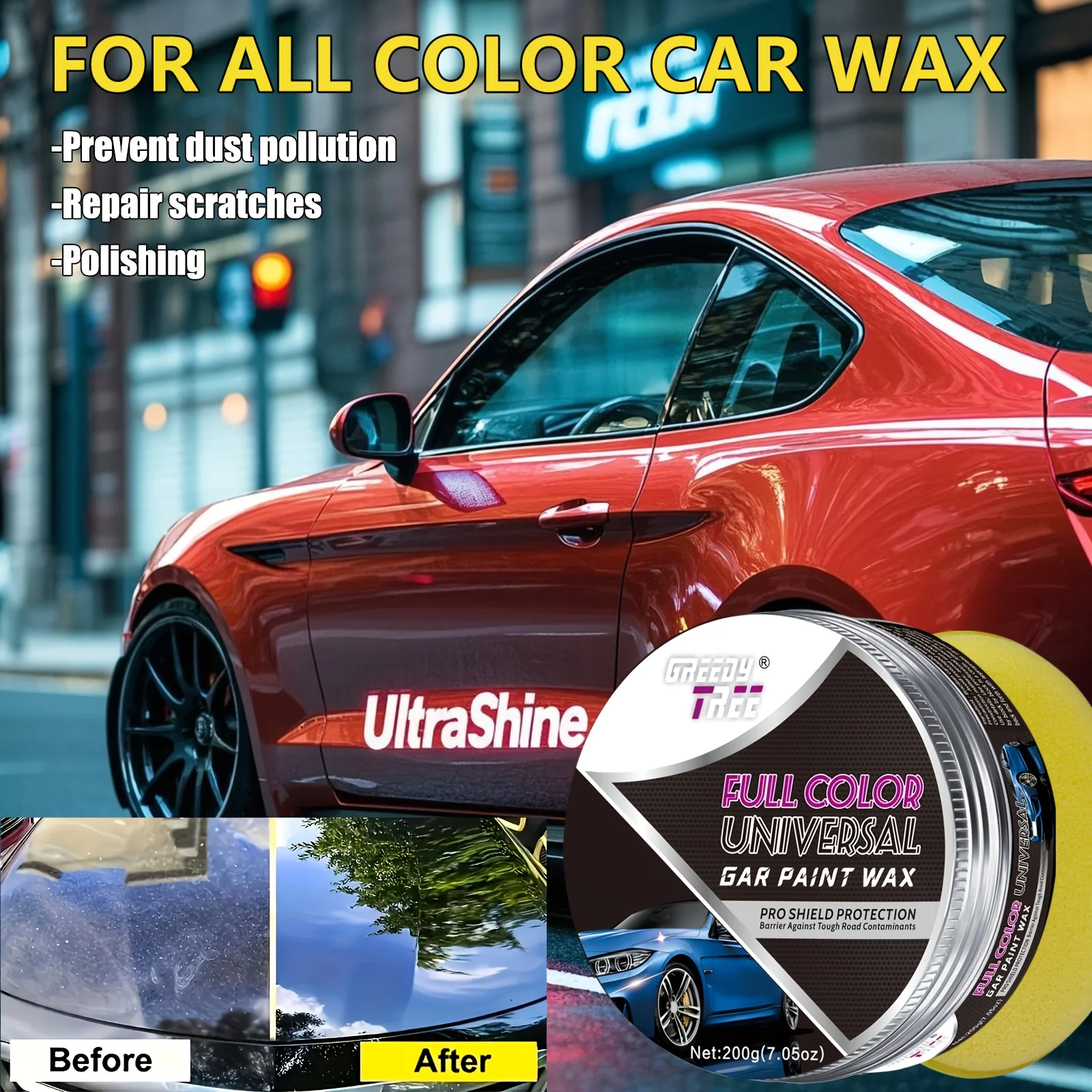 

Универсальный автомобильный набор для полировки и воска, защита от царапин, подходит для белого, черного, красного, серого цвета