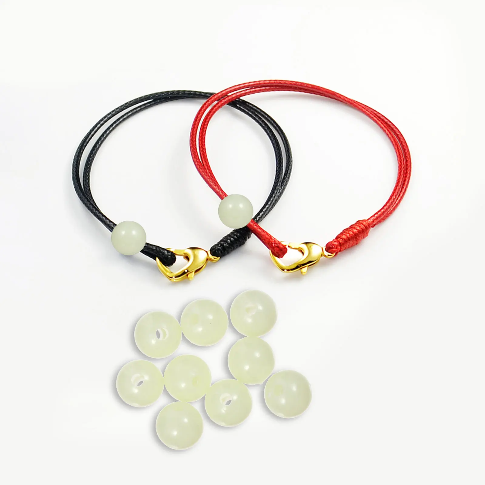 

2Packs Night Luminous Beads Jewelry DIY Accessories for Bracelets Necklaces Smooth Surface Craft Beads Jewelry Accessories