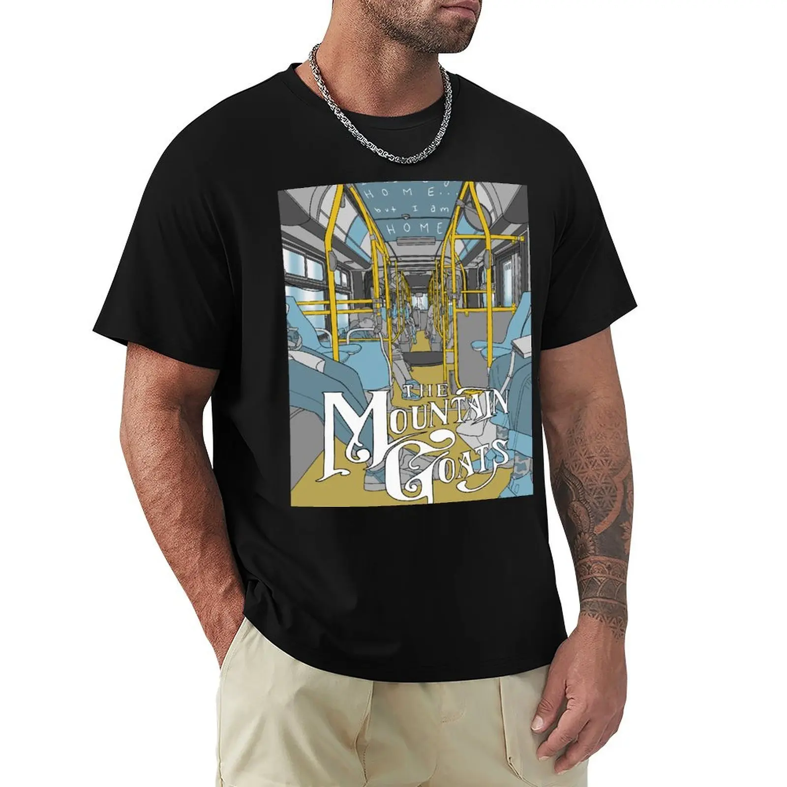 The Mountain Goats Bus Poster T-Shirt Thanksgiving Casual Tee