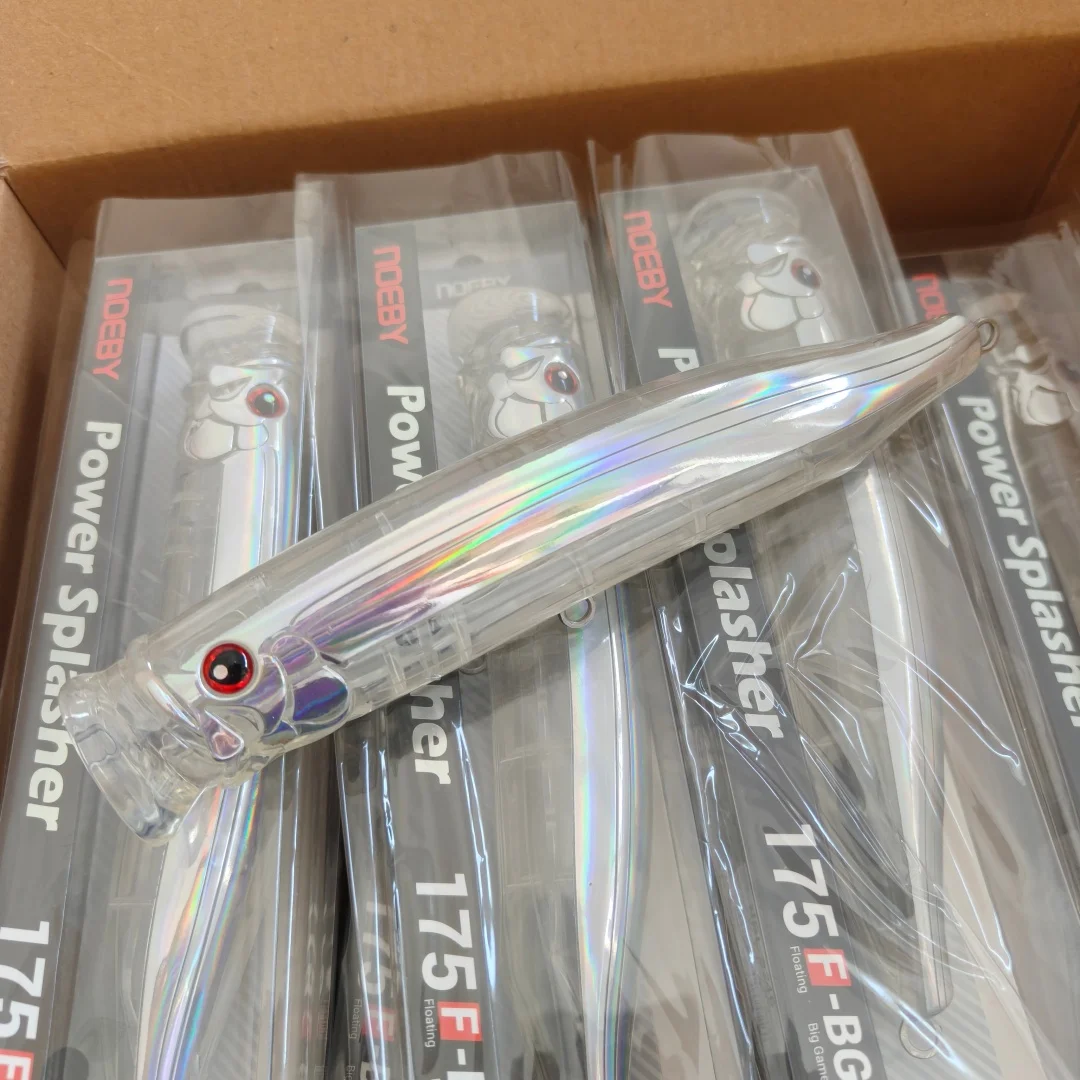 

Noeby 2pcs 175mm 73g Popper Lure, Ultra Long Cast Topwater Fishing Lure for Big Sea Bass Snakehead, Heavy Duty Saltwater Popper